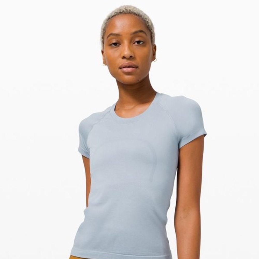 Lululemon Swiftly Tech Short Sleeve Top in Light Blue